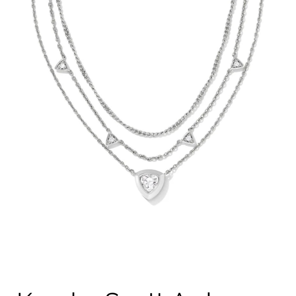 Kendra Scott Alyssa silver necklace NWOT